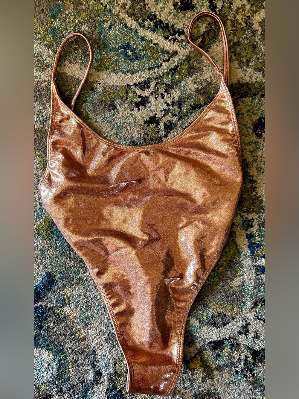 Minimale Animale One Piece Swimsuit XS Shimmer Collection copper sexy high cut